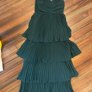 Lulu's Green Strapless Sweetheart Sundress
